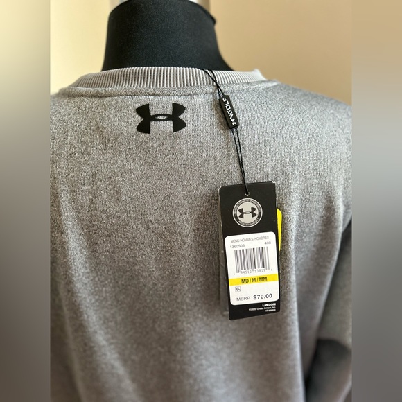 🔴Sold🔴 Under Armour Mens Sweater Fleece Crewneck Size Medium NWT - Picture 4 of 7